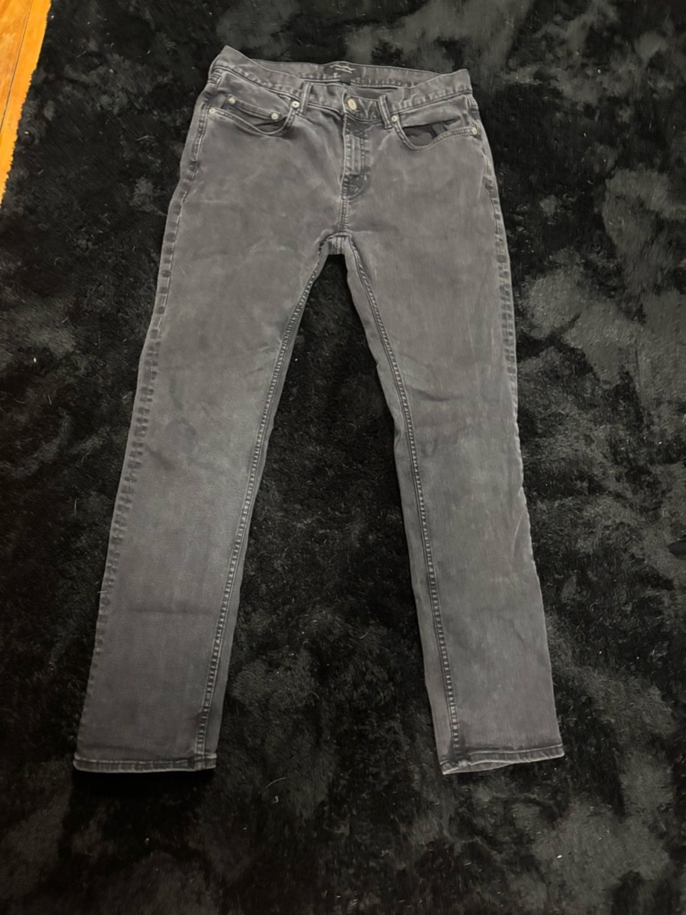 Banana Republic Men's Slim Straight faded black Jeans
